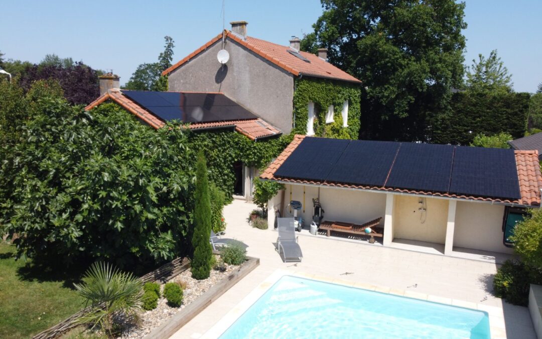 Installation panneaux solaires 9 kWc avec batterie 10 kWh en autoconsommation à Lys-Haut-Layon